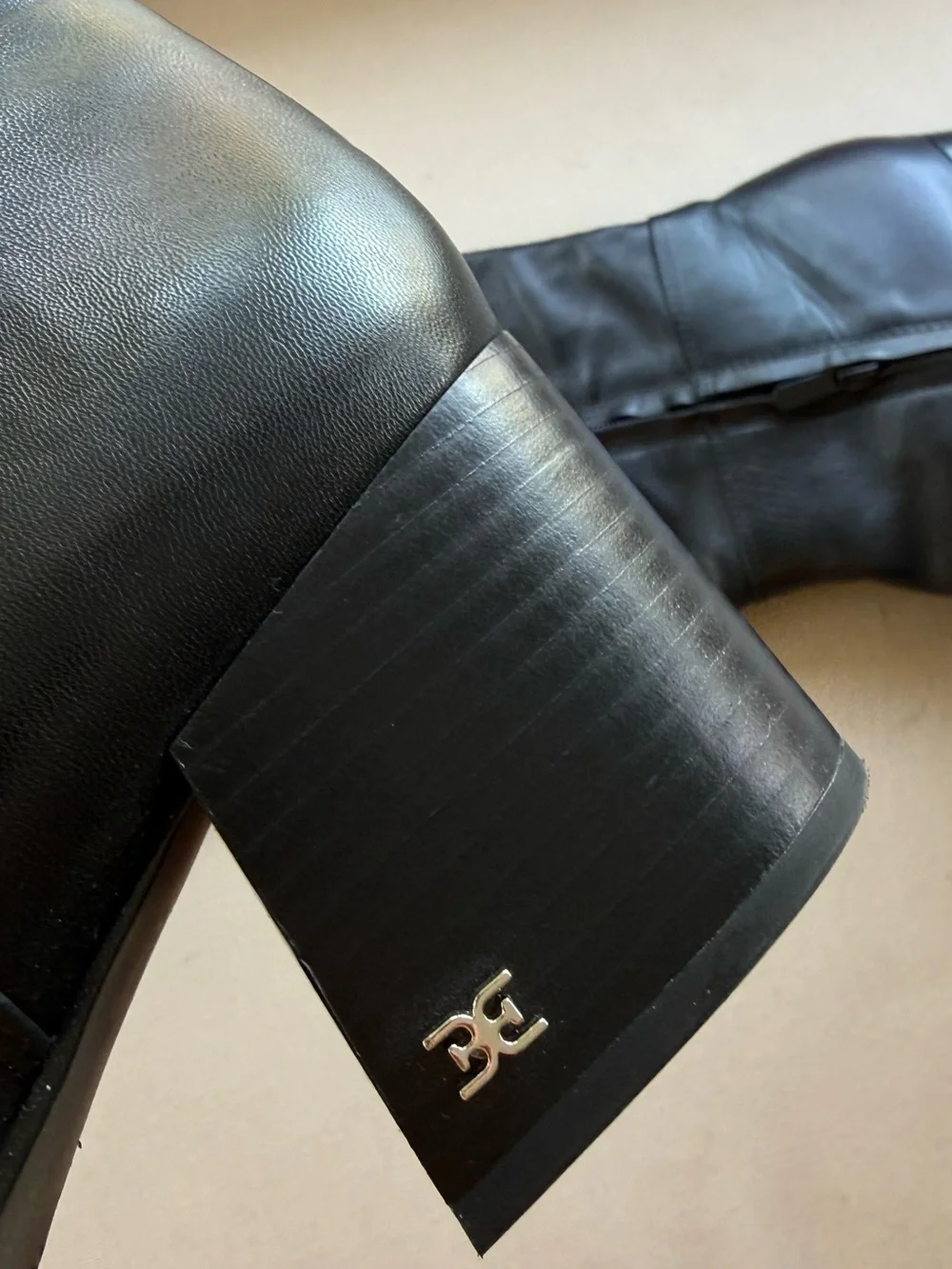 Sam Edelman Black Leather - Knee High Heel Boots